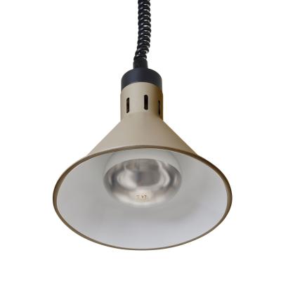 Závěsná výhřevná lampa s nastavitelnou výškou, kuželová, HENDI, Béžová, 230V/250W, ⌀275x(H)250mm | 273777